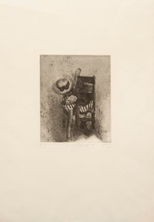 1980s Guillermo Roux, Chair, Etching on Fabriano