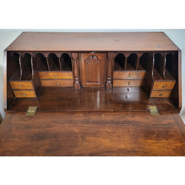 Antique American Early 19th C Mahogany Chippendale Ball & Claw Slant Front Desk For Sale - Image 12 of 15
