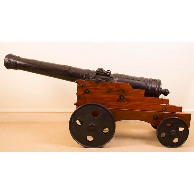1990s 20th Century Bronze Artillery Cannons, Set of 2 For Sale - Image 5 of 18
