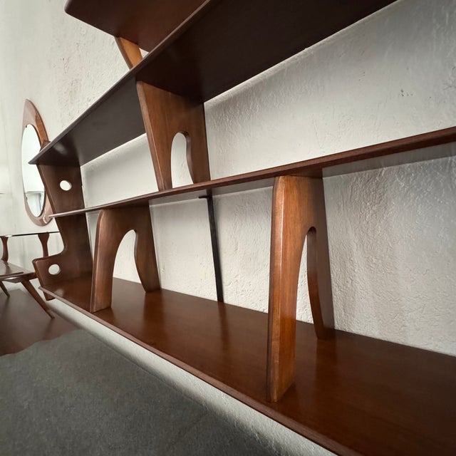Vintage Organic Hanging Shelf, 1950s, in Restored conditions. Designed 1950 to 1959