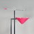 Black Italian Modern Metal Structure and Magenta Conical Diffuser Floor Lamp, 1980s For Sale - Image 8 of 12