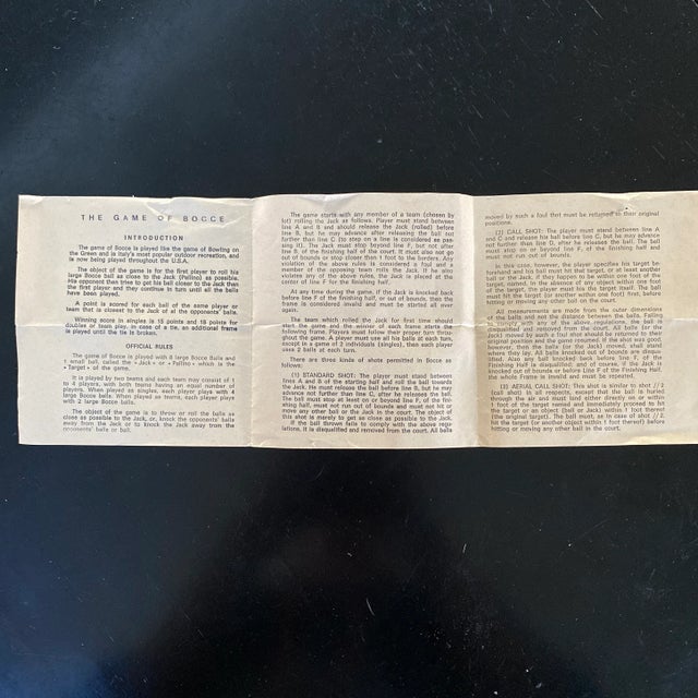 Vintage Italian Bocce Lawn Bowling Set, 9 Pieces For Sale - Image 9 of 12