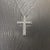2010s Natural Diamond Cross Pendant with Chain 17" 14k W Gold 0.25 CT Certified For Sale - Image 5 of 14