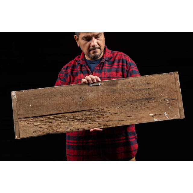 American Antique "Groceries" Hand-Painted Wooden Storefront Sign For Sale - Image 3 of 7