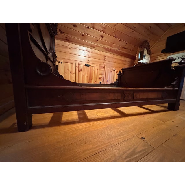 Late Victorian Renaissance Revival Walnut Bedroom Suite, C. 1890–1905 — 3 Pieces For Sale - Image 13 of 15