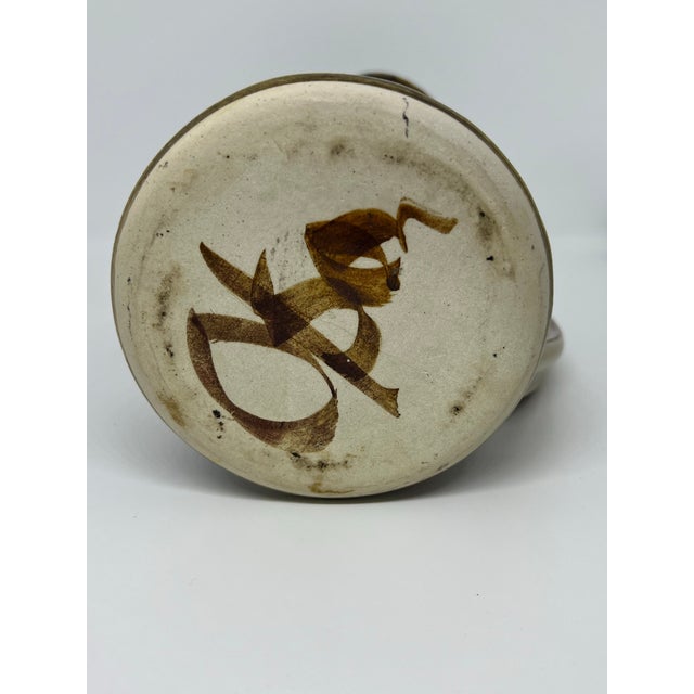 Greg Olson Wheel-Thrown Pottery Pitcher Made in Usa For Sale - Image 4 of 8