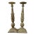 Pair of Vintage Neoclassical Cast Iron Pillar Candlestick Holders For Sale