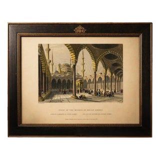 After Bartlett, Blue Mosque Interior, 1839, Engraving For Sale