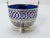Metal Antique Edwardian Sterling Silver With Cobalt Glass Nuts & Candy Basket For Sale - Image 7 of 13