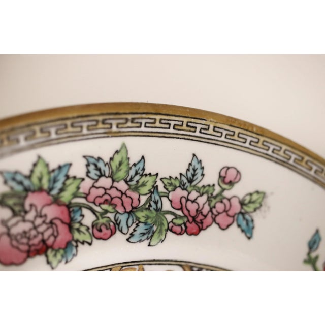 White Pair of 19th C. Antique Minton Chinoiserie Ironstone "Indian Tree" Soup Plates For Sale - Image 8 of 14