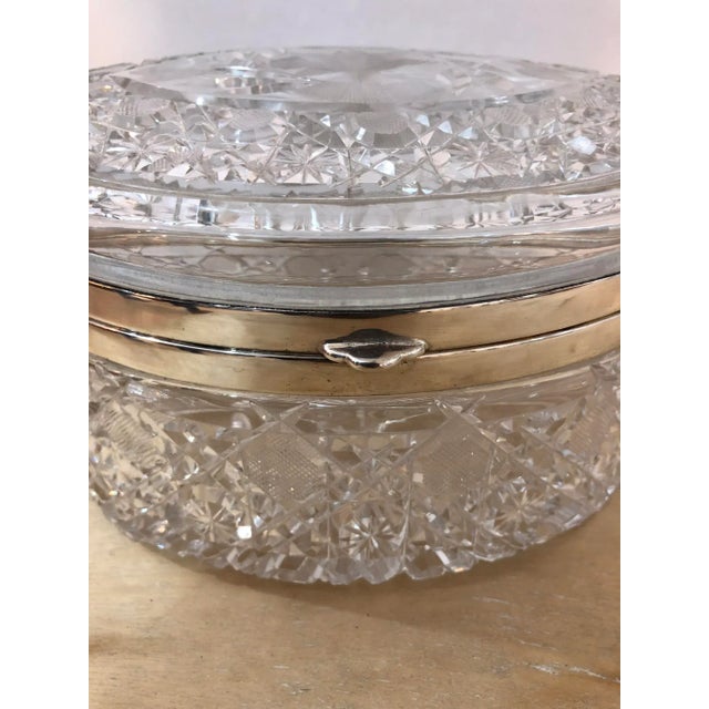 Large Oval Cut Crystal Box For Sale - Image 9 of 10