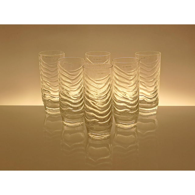 Crystal Highball Glasses by Fabio Frontini for Arnolfo Di Cambio, 1970s, Set of 6 For Sale - Image 9 of 10