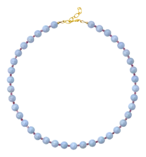 Angelite Tourmaline Necklace -By Bombyx House