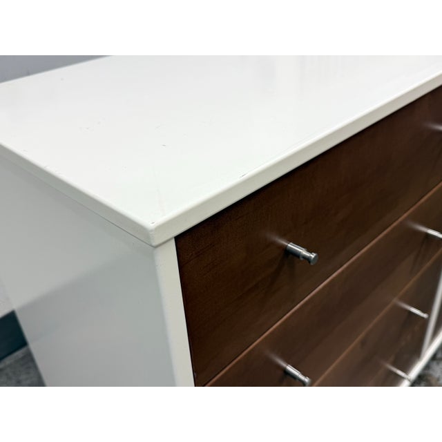 White Room & Board Moda White Eight Drawer Dresser For Sale - Image 8 of 12