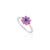 Art Deco Modern 8 Ruby & Center Sapphire Flower 14k Gold Ring Size 7 For Sale - Image 3 of 12