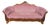 Antique Victorian American Empire Serpentine Walnut Pink Camelback Sofa Loveseat For Sale