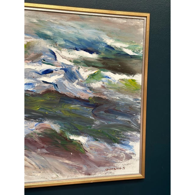 Johny Colebring, Abstract Composition, 1978, Oil Painting on Canvas, Framed For Sale - Image 4 of 12