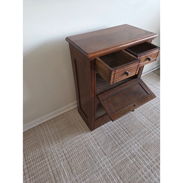 Aesthetic Movement Walnut Desk Cabinet, Late 19th Century For Sale In Washington DC - Image 6 of 6
