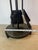 Metal Mid-Century Modern Black Iron & Brass Fireplace Tool Set With Stand For Sale - Image 7 of 8