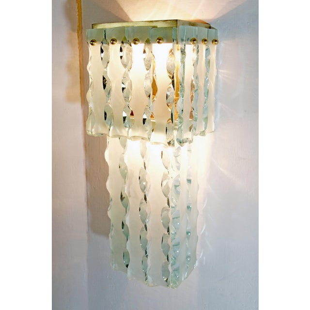 Mid-Century Large Murano Wall Sconces, Italy, Set of 2 For Sale - Image 15 of 16