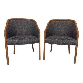 1960s Vintage Charlotte Chair Company Inc Sculptural Bucket Chairs- a Pair For Sale