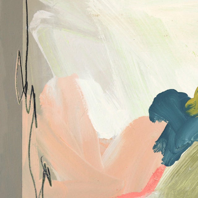 Taupe 2 - Abstract Colorful Cool Tone Painting on Paper Original Artwork by Elisabeth Grace For Sale - Image 4 of 9