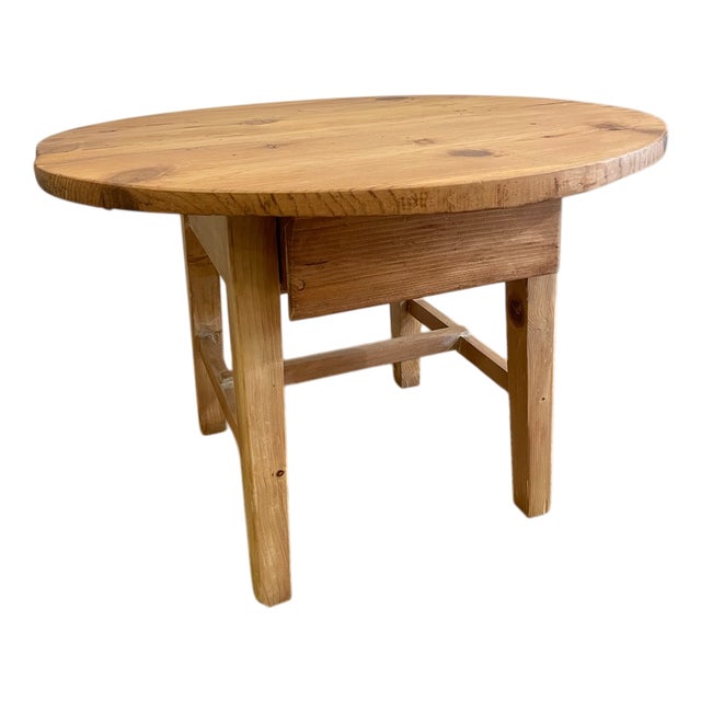 Coffee Table with Drawer in Oak For Sale