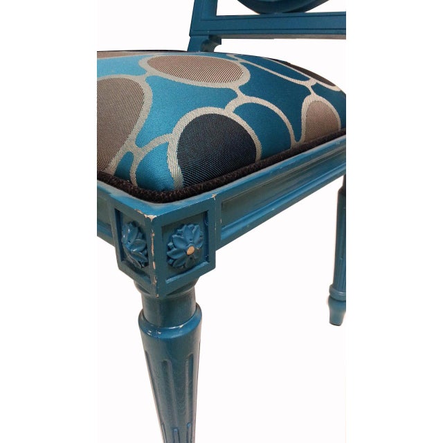 French French Laquer Painted Side Chair For Sale - Image 3 of 5