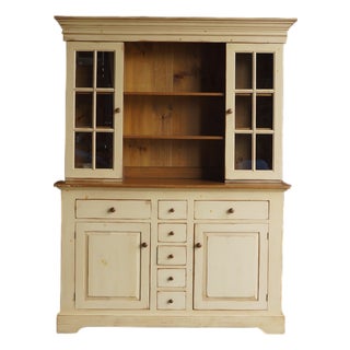 Country Cottage Pine China Hutch For Sale
