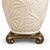 Mid 20th Century Coastal Regency Palm Relief Ceramic Urn Table Lamp With Teal Velvet Shade For Sale In Los Angeles - Image 6 of 8