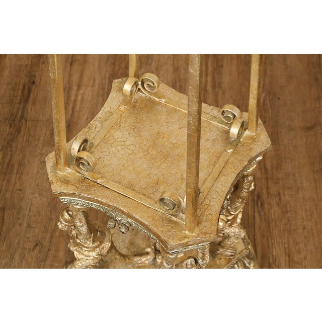 Figural Monkey Form Gilt Metal Obelisk Étagère For Sale - Image 9 of 18