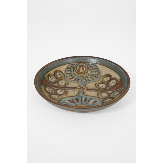 Stoneware Bowl with Hand-Painted Abstract Motif from Søholm, 1950s For Sale - Image 3 of 8