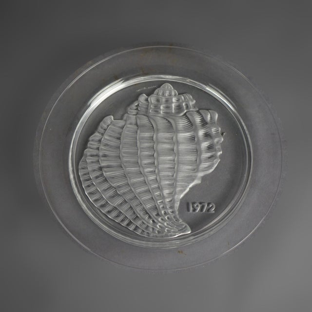 Glass French Lalique Commemorative Crystal Plate Set 20th Century - 12 Pieces For Sale - Image 7 of 10