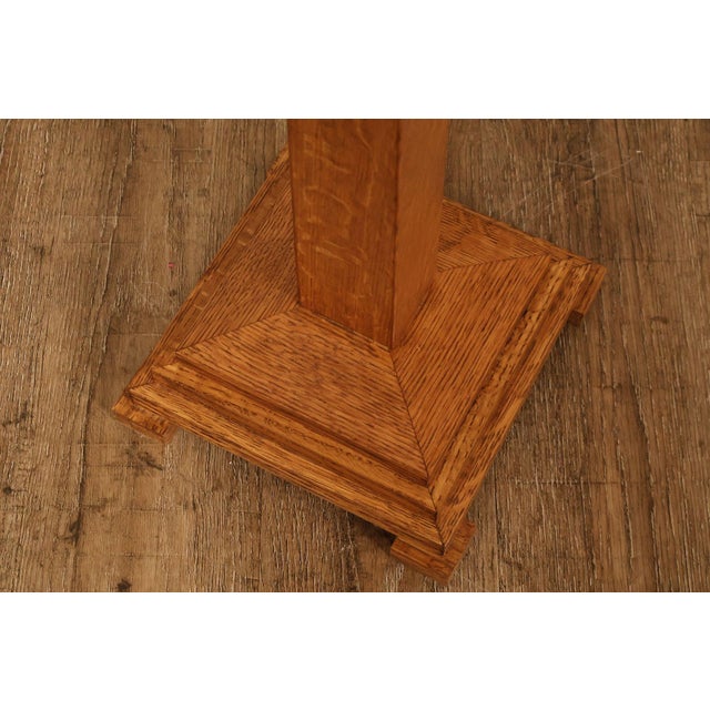 Brown Ppl Fine Woodworking Mission Oak and Stained Glass Floor Lamp For Sale - Image 8 of 18