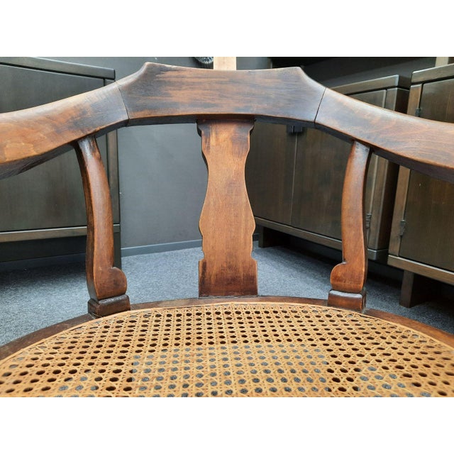 Antique Barbers Chair with Adjustable Headrest, 1900s For Sale - Image 14 of 18
