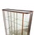 Impressive large antique museum display cabinet featuring elegant curved glass panels and a beautifully aged bronze-...