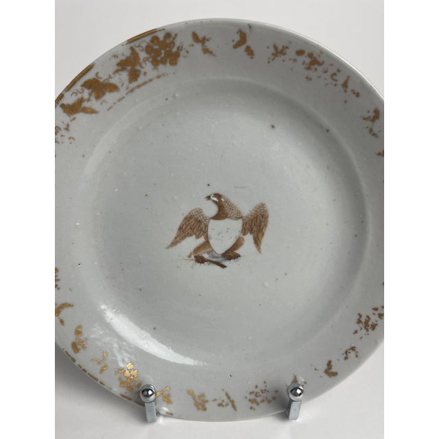 These Chinese export plates, commissioned by the Hemingway family of New York, are a rare and elegant example of 19th-...