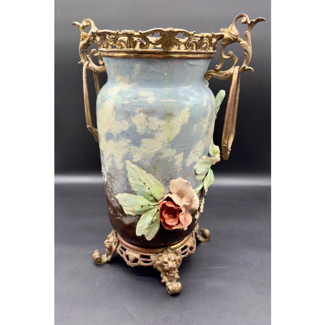 19th C French Barbitone Vase 17” H For Sale In New York - Image 6 of 17