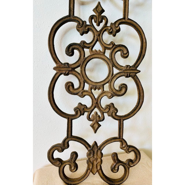 Victorian Victorian Style Cast Iron Pontalba Design Railing Panel Wall Decor For Sale - Image 3 of 5