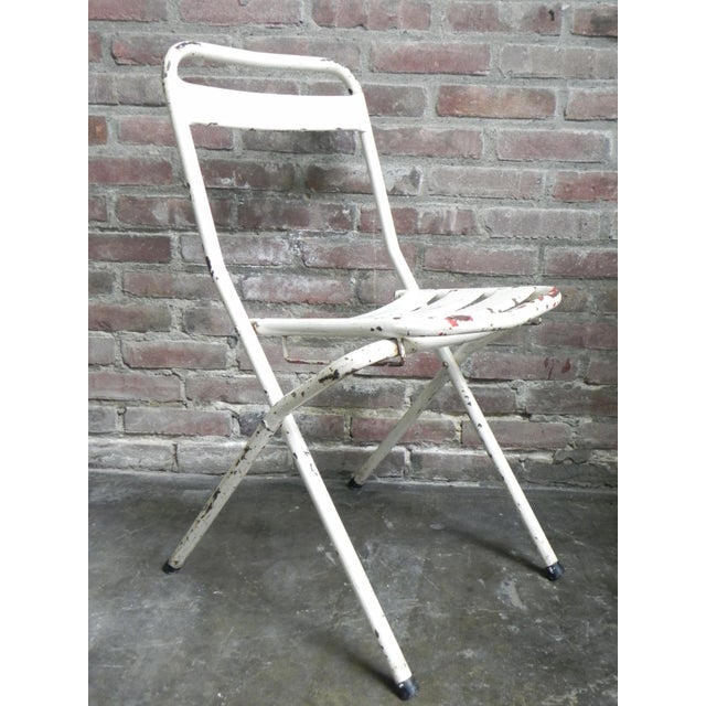 1950s Vintage Industrial Steel Folding Chair, 1950s For Sale - Image 5 of 14