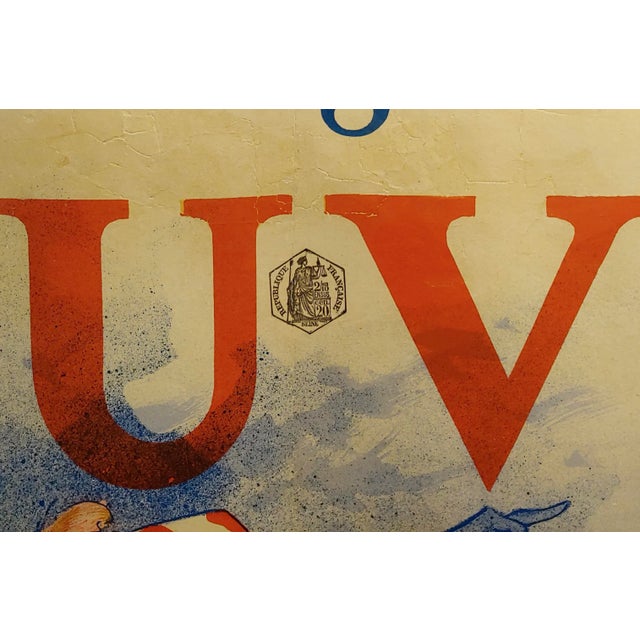 Glass Grands Magasins Du Louvre -Original 1897 French Poster by Jules Cheret For Sale - Image 7 of 11