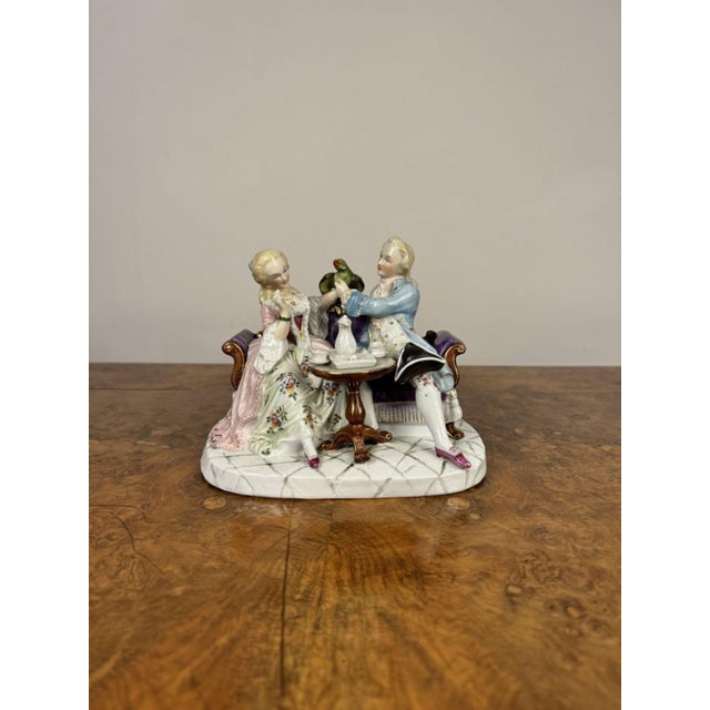 Antique Victorian Continental Porcelain Figural Group, 1880 For Sale - Image 6 of 6