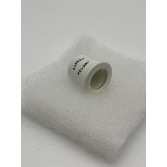 Limoges France Antique Porcelain Inkwell, Hand Painted Floral For Sale - Image 12 of 18