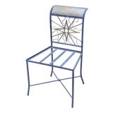 1990s Mario Villa Designer Sun Chair Brass and Iron For Sale