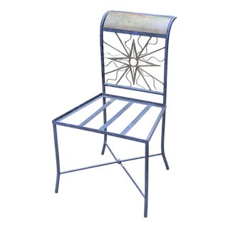 1990s Mario Villa Designer Sun Chair Brass and Iron For Sale