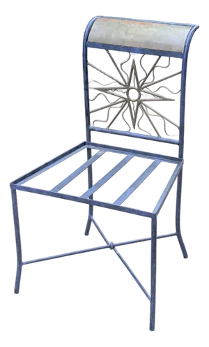 1990s Mario Villa Designer Sun Chair Brass and Iron