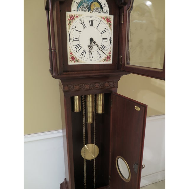 1980s Vintage Seth Thomas Mahogany Multi Chime Setting Grandfather Clock Chairish