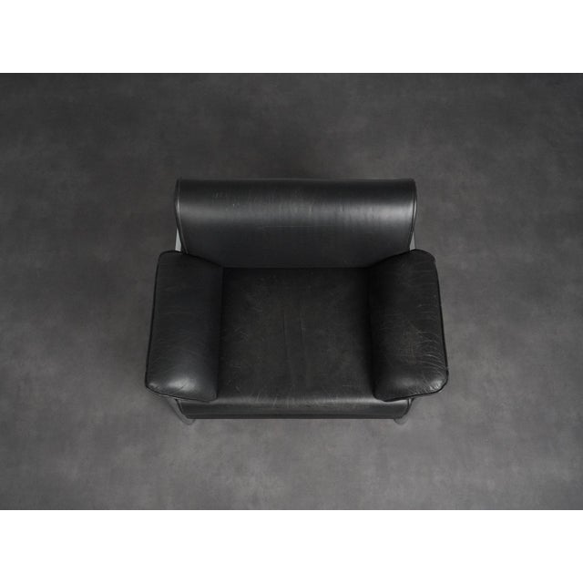 Leather and Chrome Lounge Chair, Italy, 1990s For Sale - Image 6 of 11