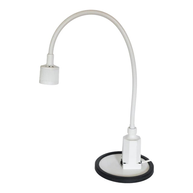 Vintage White Sunnex Gooseneck Desk Lamp For Sale