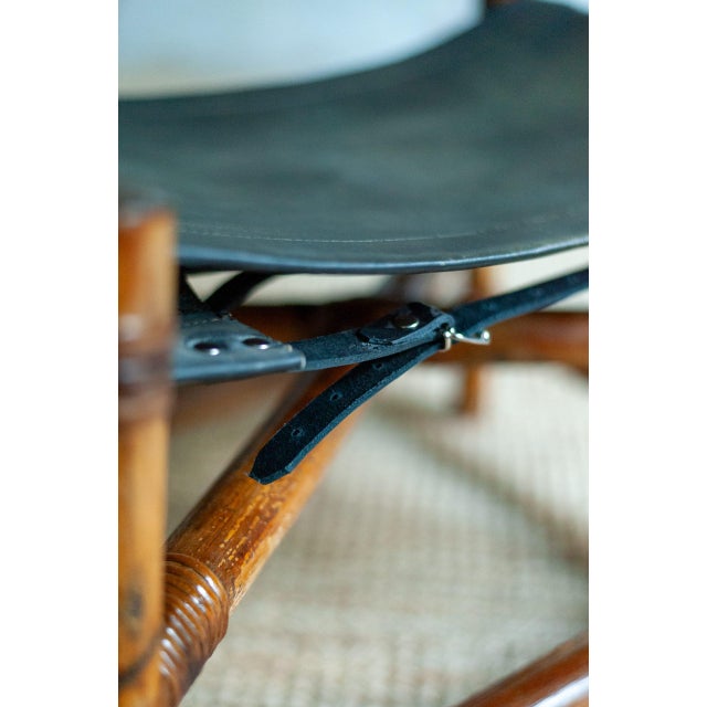 Set of Bamboo Lounge Set with Chair and Ottoman, 1970s For Sale - Image 16 of 18